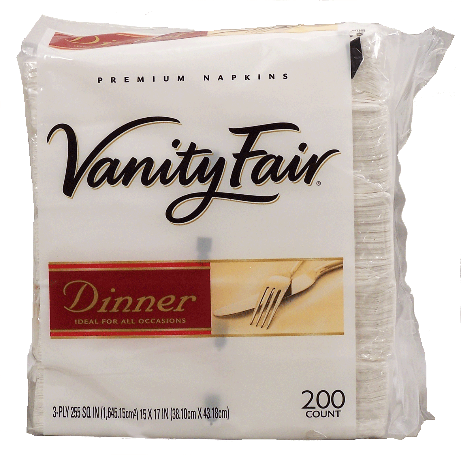 Vanity Fair Dinner premium paper napkins, 3-ply, 15x17-inch Full-Size Picture